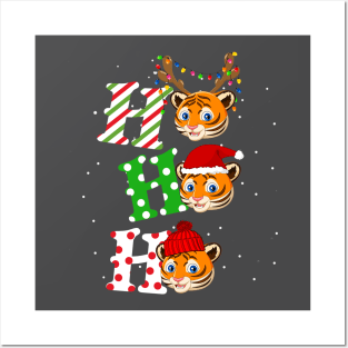 Tiger Ho Ho Ho Christmas Posters and Art